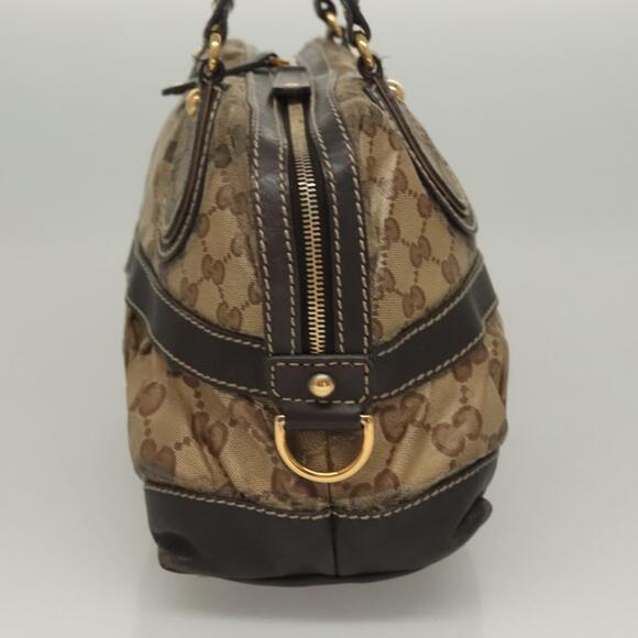 GUCCI GG Crystal Hand Bag Coated Canvas Beige Gold - Picture 4 of 16